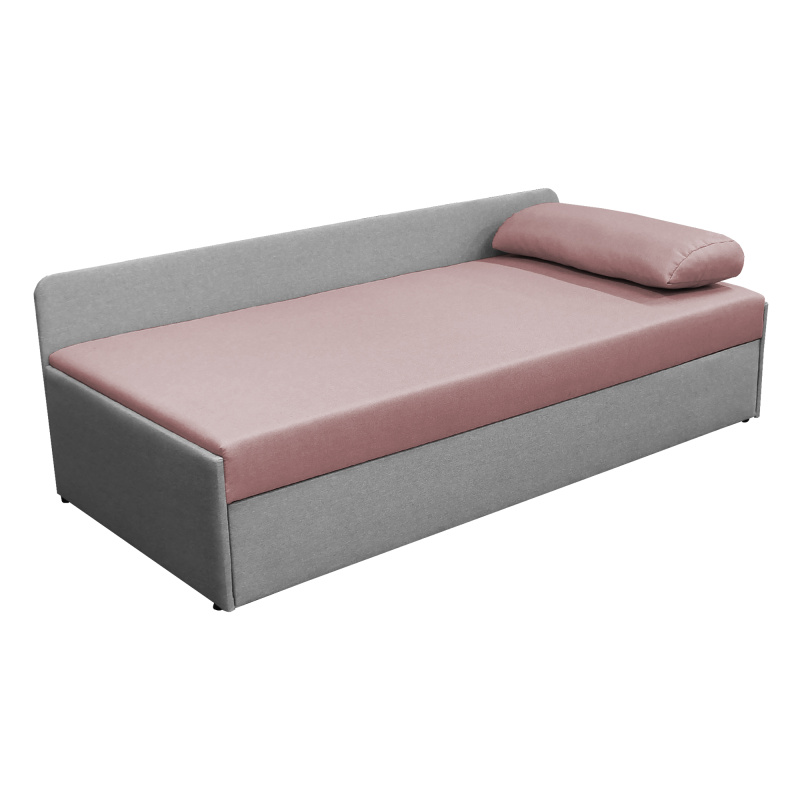 Rozkládací válenda, růžová/světle šedá, JALEN