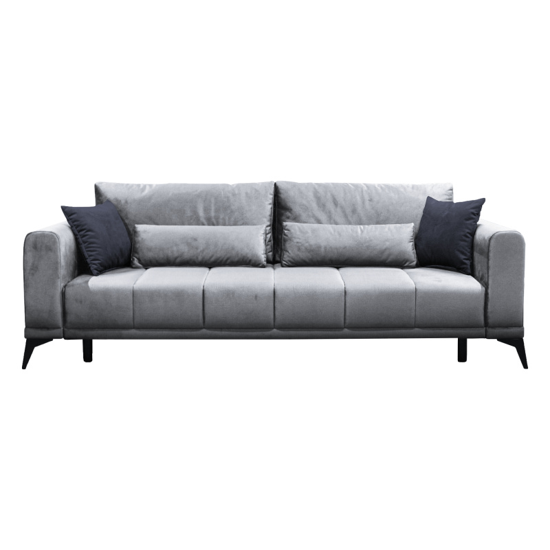 Rozkládací pohovka, světle šedá/šedá, GRACE BIG SOFA