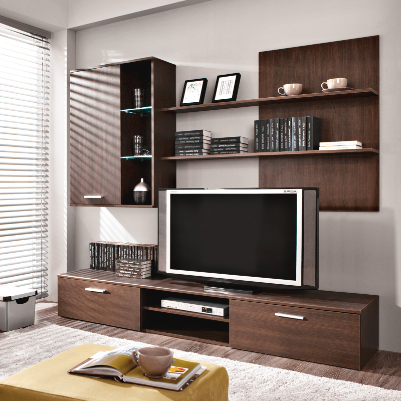 Obývací stěna, wenge, QUATRO
