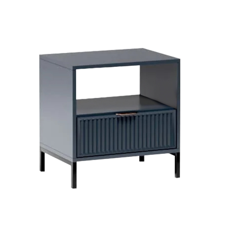 Noční stolek, indigo modrá, STYLE LS 7