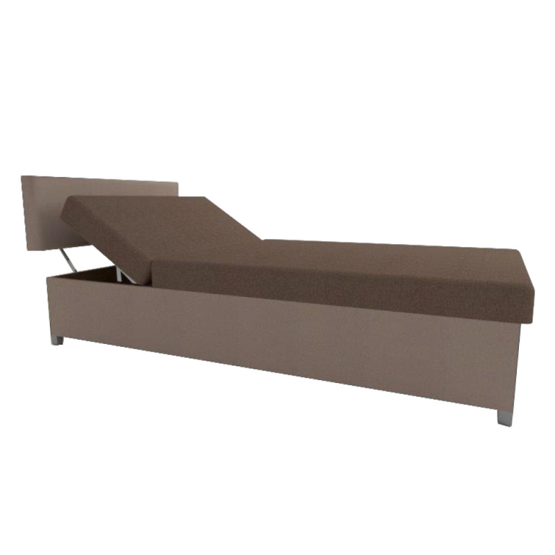 Polohovací válenda, tmavě hnědá/hnědá, DOMENA