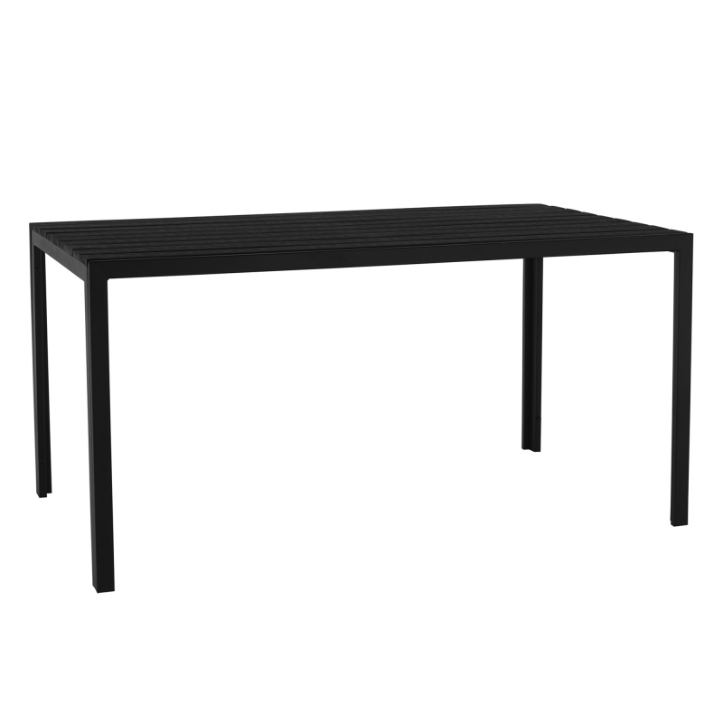 Zahradní stůl, 150 cm, černá, ABELO P1, poškozené zboží