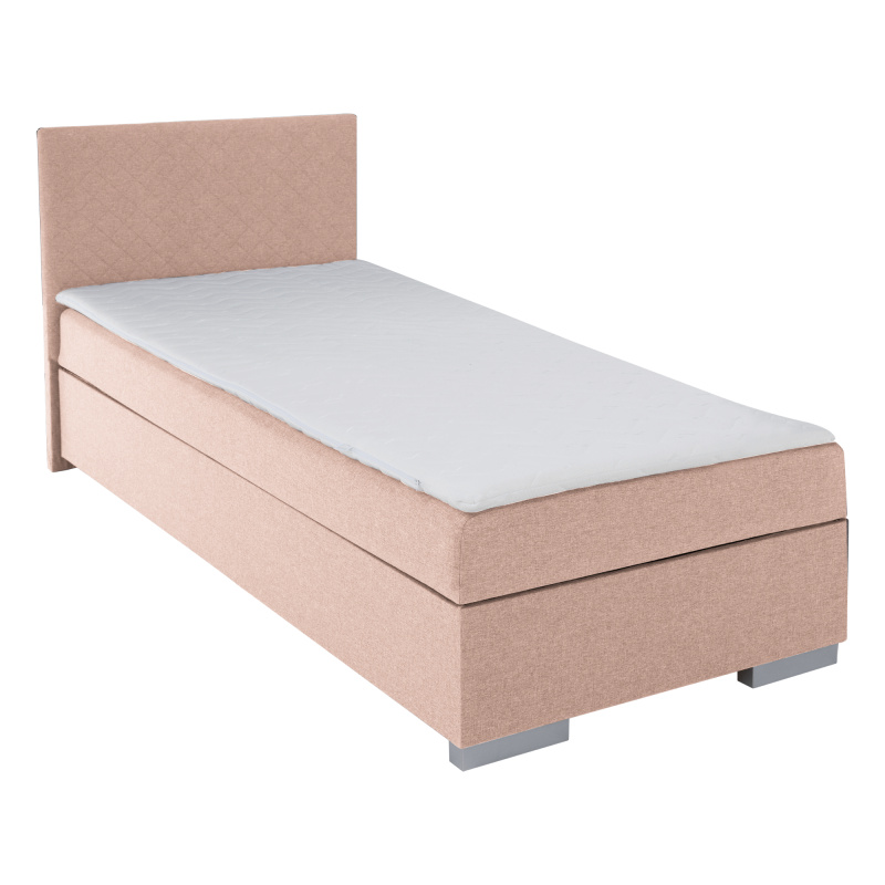 Boxspringová postel, jednolůžko, růžová, 90x200, univerzální, ADARA
