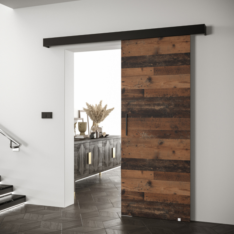 Posuvné dveře, old style/černá/černá, SALDOR 90 1