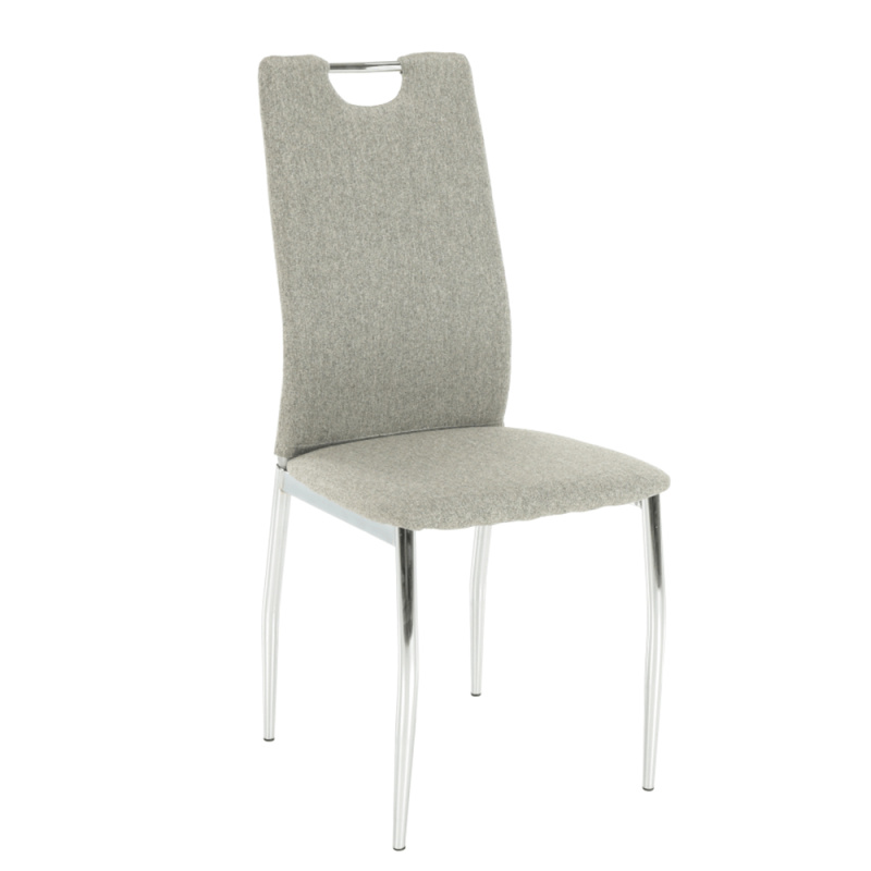 Jídelní židle, béžový melír/chrom, OLIVA NEW R1, rozbalené zboží