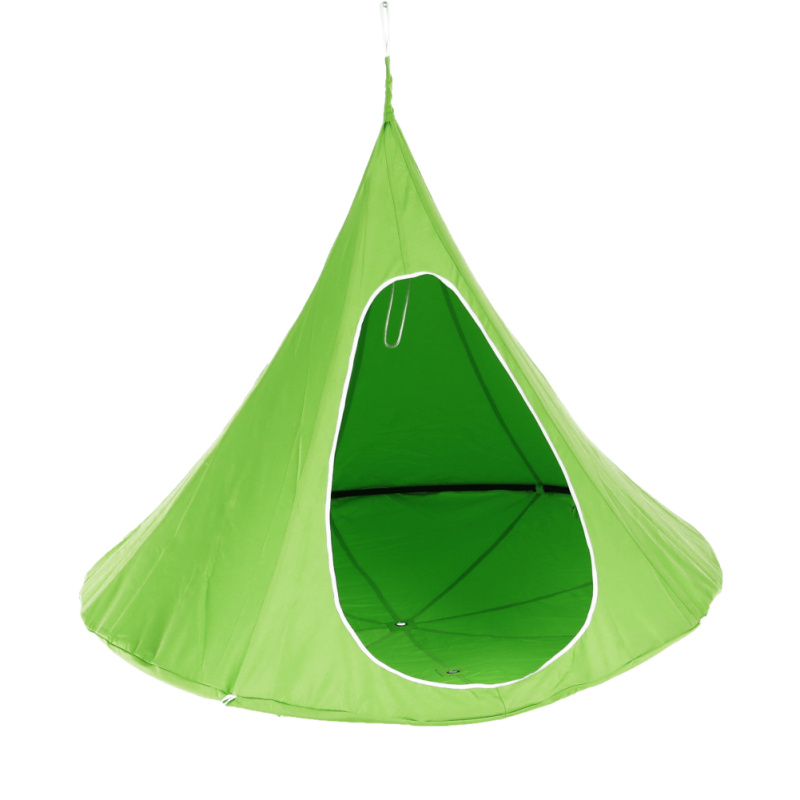 Závěsné houpací křeslo, zelená, KLORIN NEW BIG SIZE CACOON HAMMOCK P2, poškozené zboží