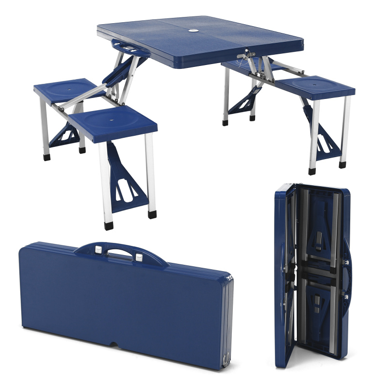 Kempinkový skládací kufříkový set 134cm, modrý, HORT R4, rozbalené zboží