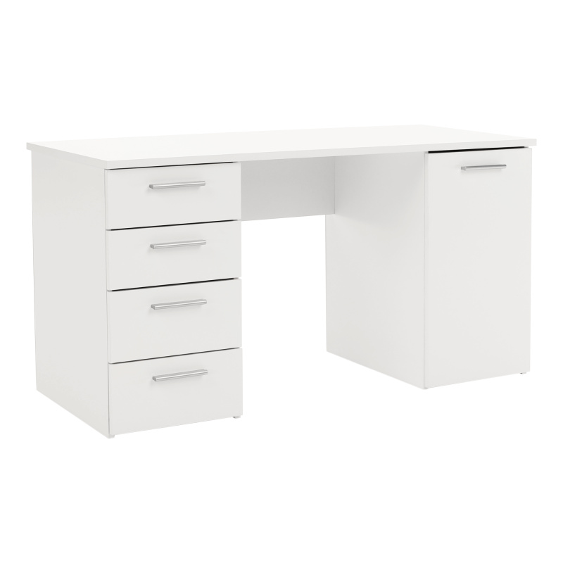 Psací stůl, bílá, EUSTACH P2, poškozené zboží