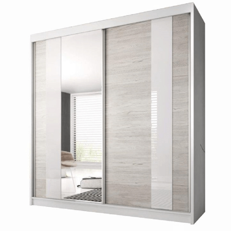 Skříň s posouvacími dveřmi, dub kathult světlý/bílá, 233x218, MULTI 32 P3, poškozené zboží