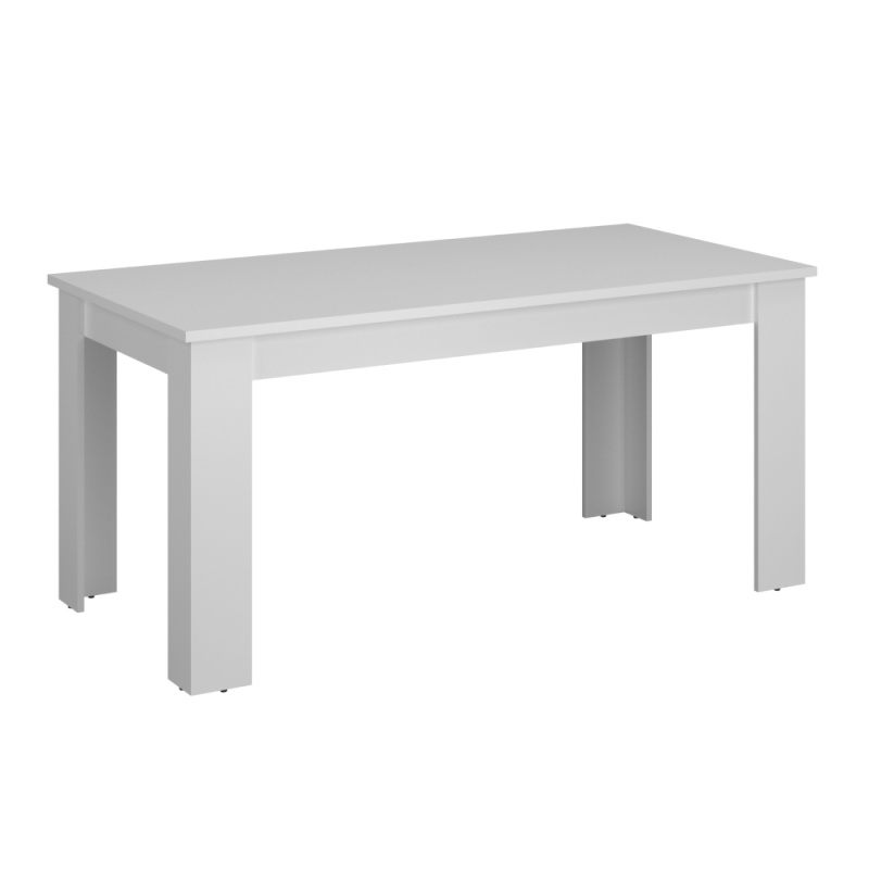 Jídelní rozkládací stůl, bílá, 160-210x90 cm, ERODIN R1, rozbalené zboží