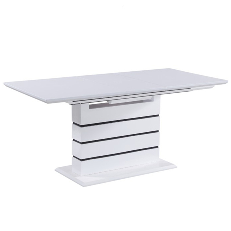 Jídelní stůl, MDF bílá, 140-180x90 cm, Medan P9, poškozené zboží