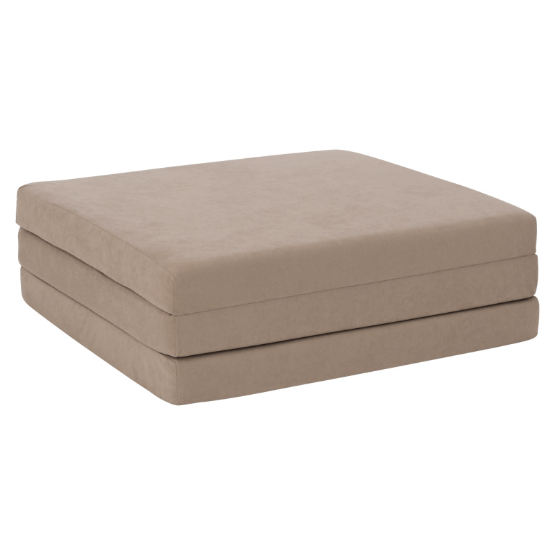 Skládací matrace, pěnový, 65x180, béžová, LEVI 65