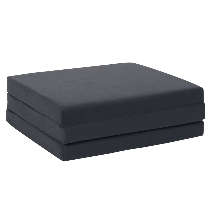 Skládací matrace, pěnový, 65x180, šedá, LEVI 65