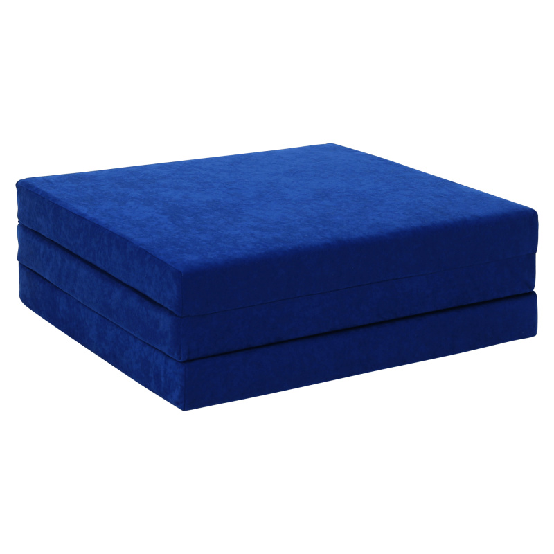 Skládací matrace, pěnový, 65x180, modrá, LEVI 65