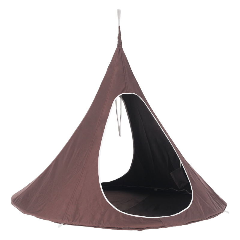 Závěsné houpací křeslo, šedohnědá TAUPE, KLORIN NEW TYP 2 BIG SIZE CACOON HAMMOCK RP1, rozbalené zboží
