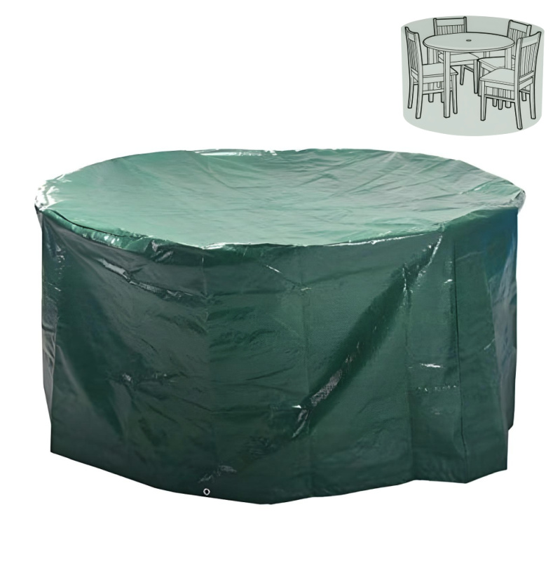 Ochranný obal na zahradní kulatý set, 163x89 cm, zelená, KAVER TYP 21
