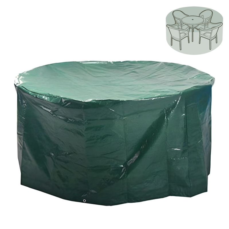Ochranný obal na zahradní kulatý set, 188x89 cm, zelená, KAVER TYP 22