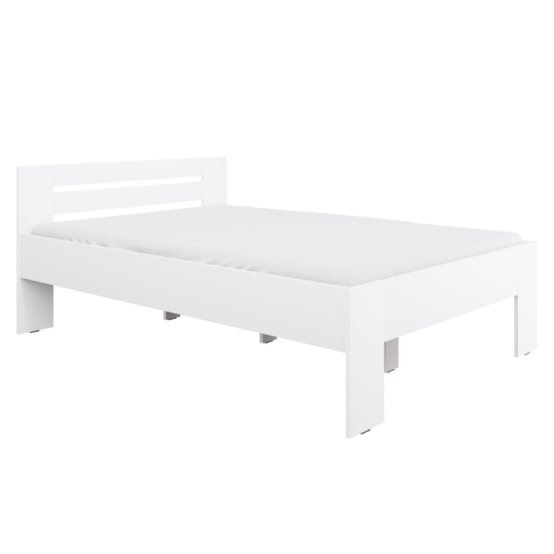 Postel, 140x200, bílá, BASIS