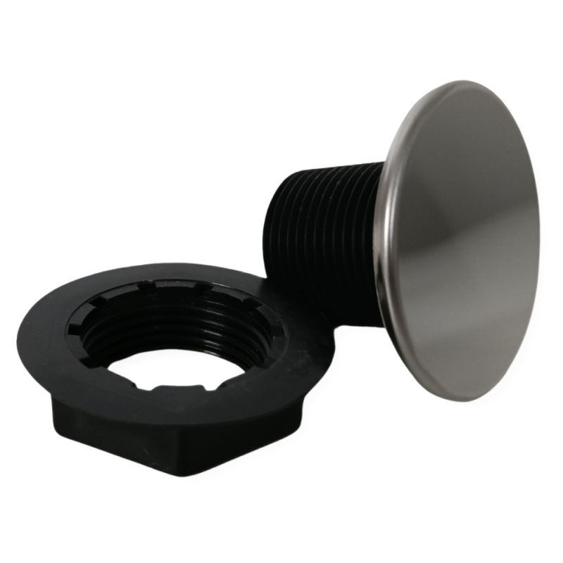 Záslepka na umyvadlo/dřez, chrom, průměr 4,5 cm, ZAPA