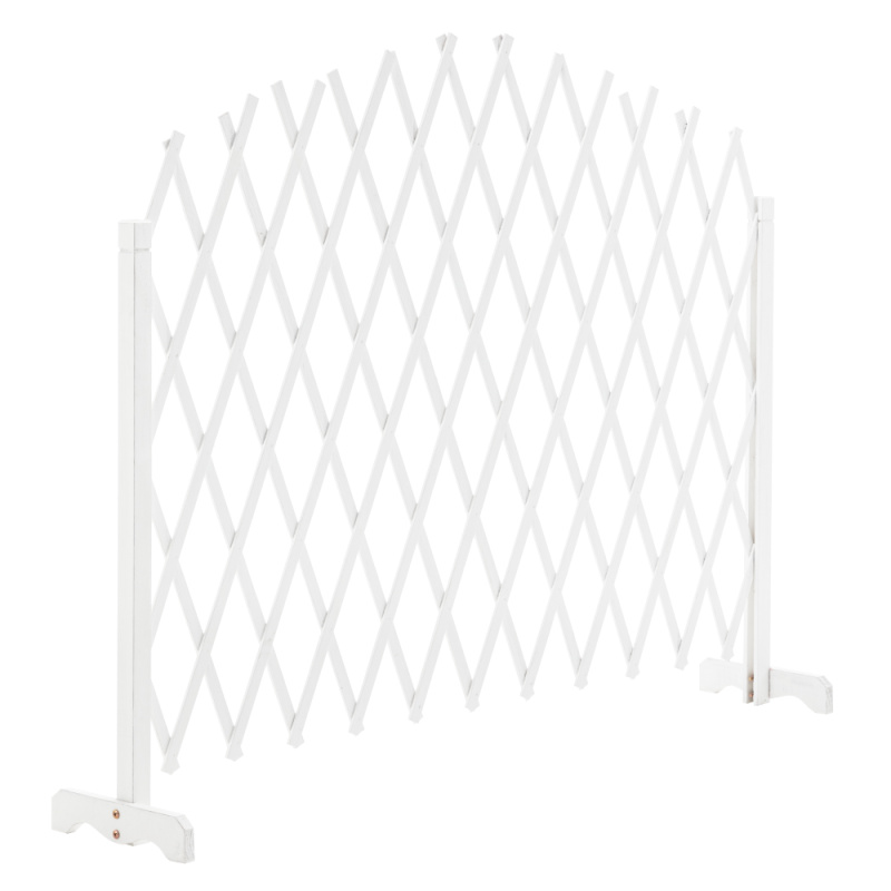 Mřížková zástěna, bílá/dřevo, 250 cm, KEJLY