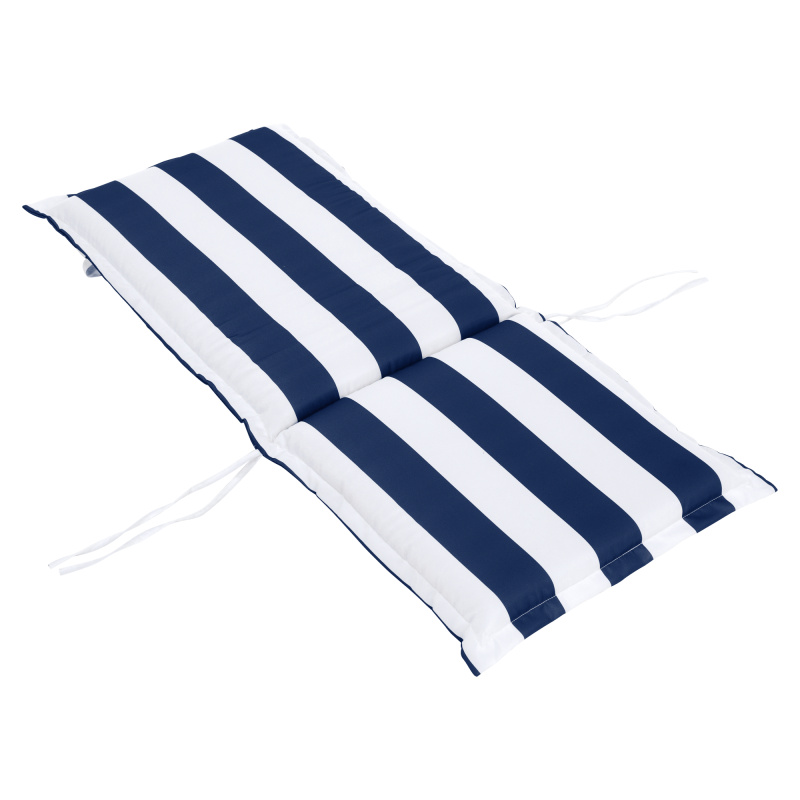 Polštář na zahradní křeslo, bílá/tmavě modrá, ALMEDE