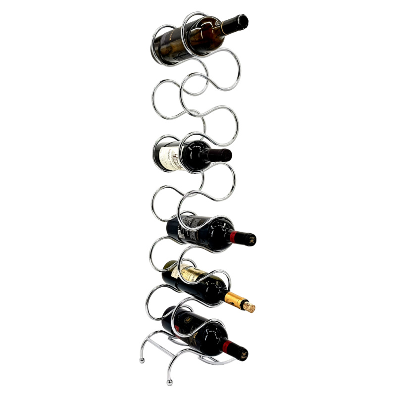 Stojan na víno, stříbrná, GAVEX