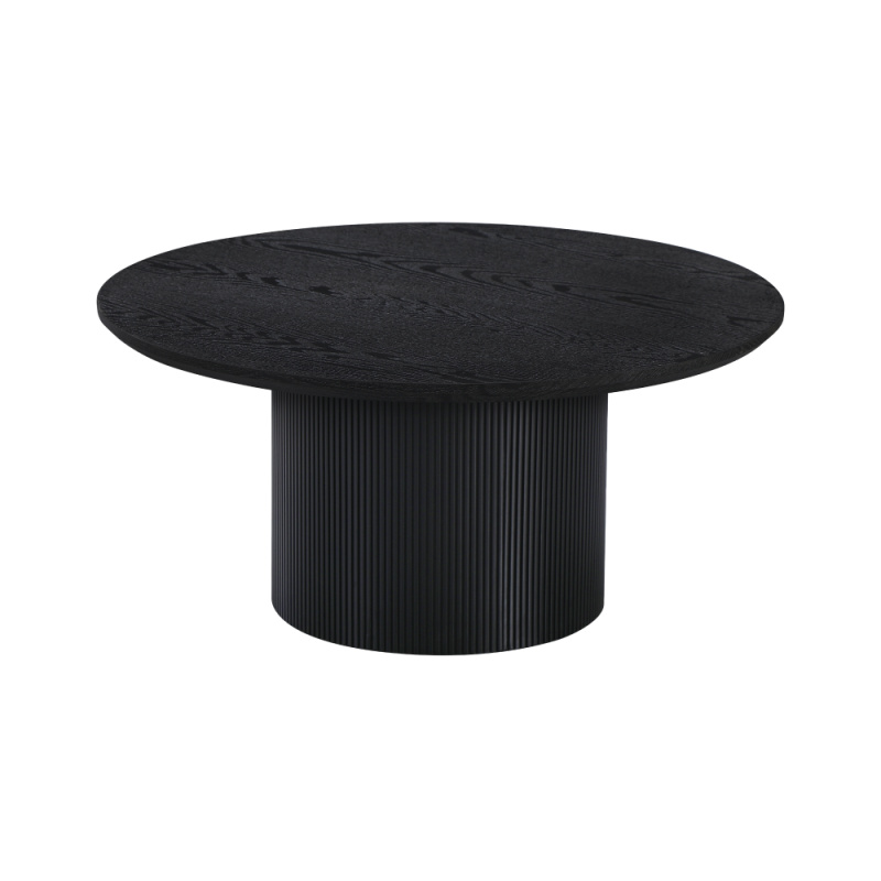 Konferenční stolek, černá, průměr 80 cm, MAHIR TYP 2