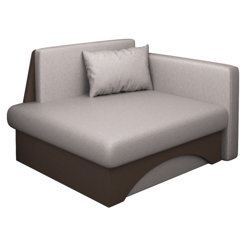 Rozkládací křeslo, béžovošedá Taupe/hnědá, KUBOŠ NEW UNI