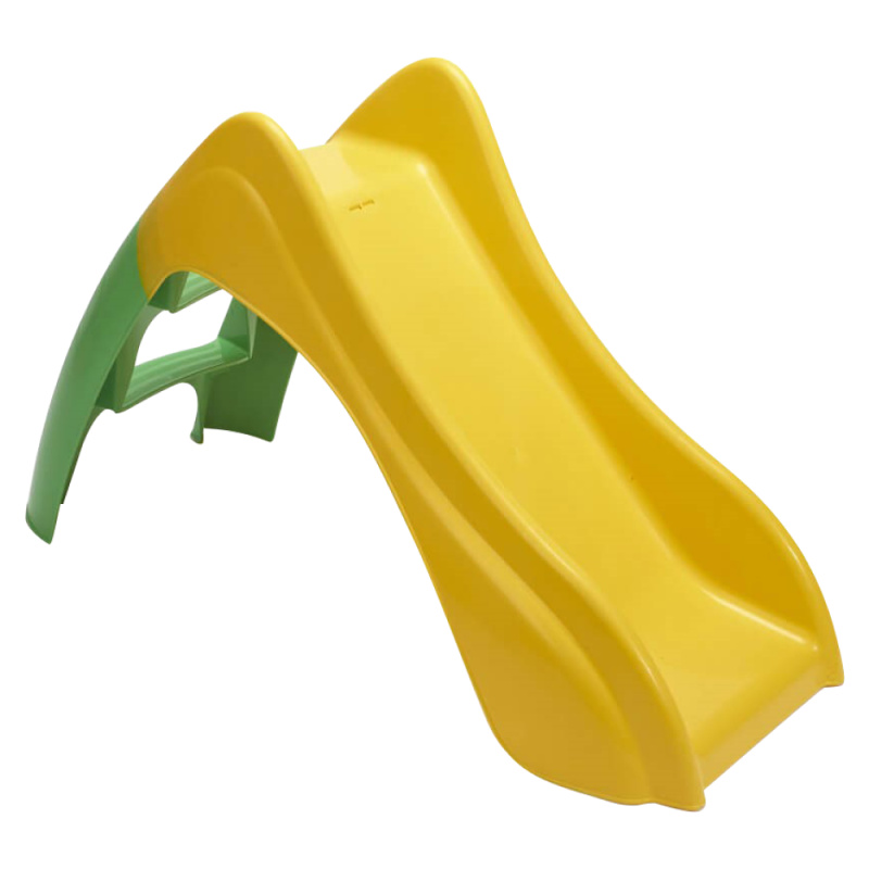 Dětská zahradní skluzavka, zelená/žlutá, plast, TUKLO
