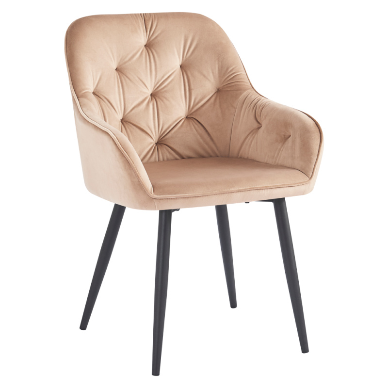 Designové křeslo, světle hnědá Velvet látka, VERIO RP1, rozbalené zboží