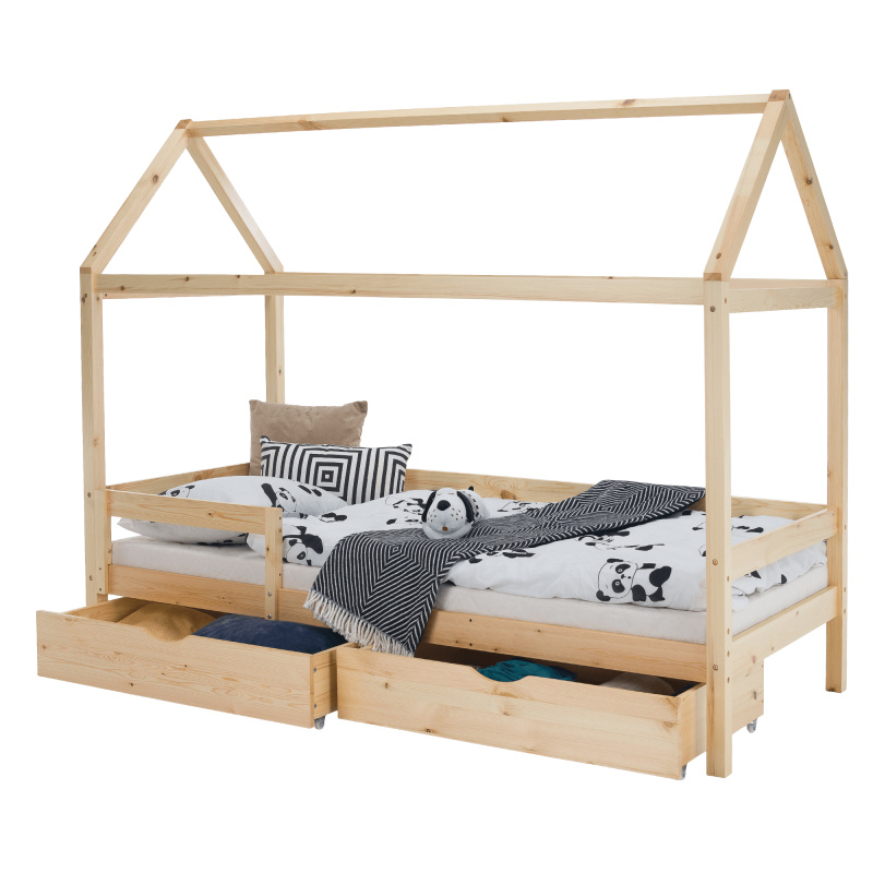 Montessori postel, 90x200, přírodní, masiv, NOEMA RP1, rozbalené zboží