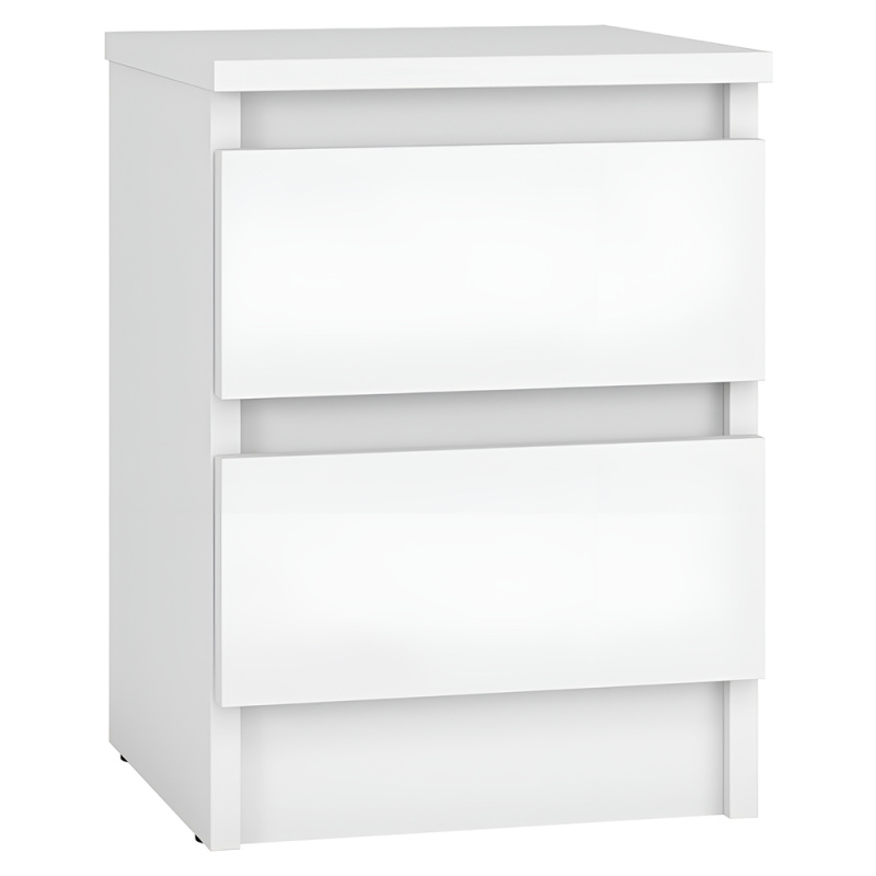 Noční stolek, bílá, MOLGAN
