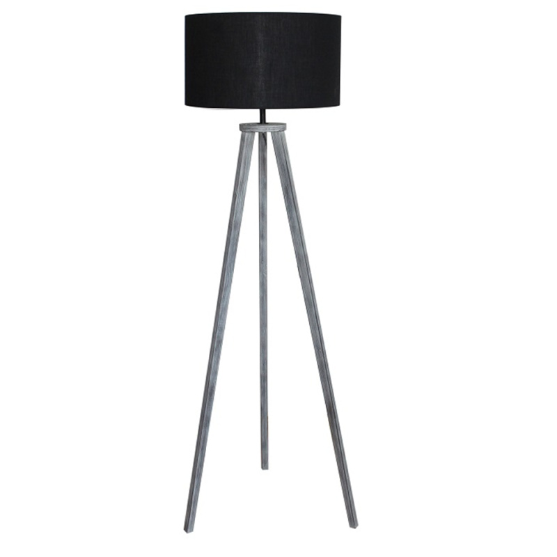 Stojacia lampa, čierna/sivá, JADE TYP 10 6034-41B P3, poškozené zboží