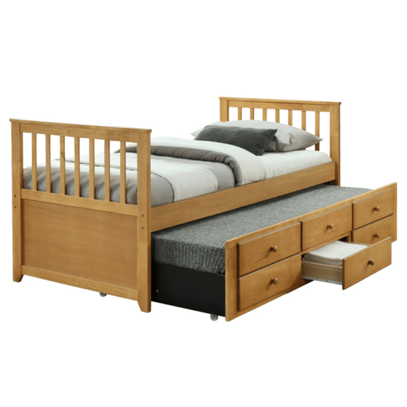 Postel s přistýlkou, 90x200, dub, AUSTIN NEW P1, poškozené zboží