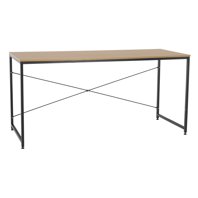 Psací stůl, dub/černá, 150x60 cm, MELLORA R1, rozbalené zboží