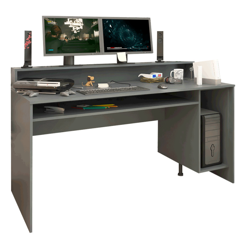 PC stůl/herní stůl, grafit, TEZRO NEW P6, poškozené zboží