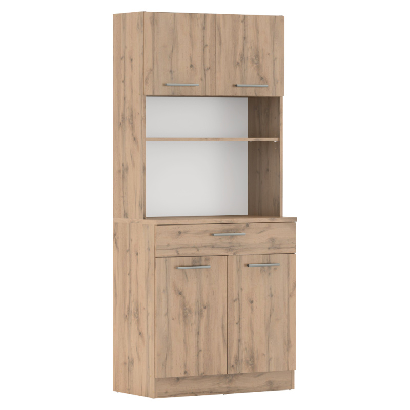 Čtyřdveřový kredenc, dub wotan, DOMIS NEW