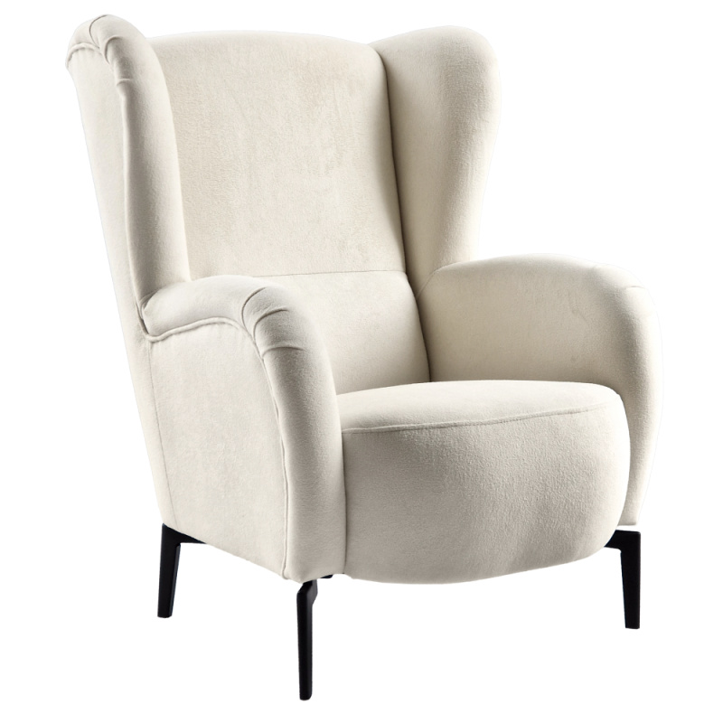 Křeslo ušák, smetanová, RAMON