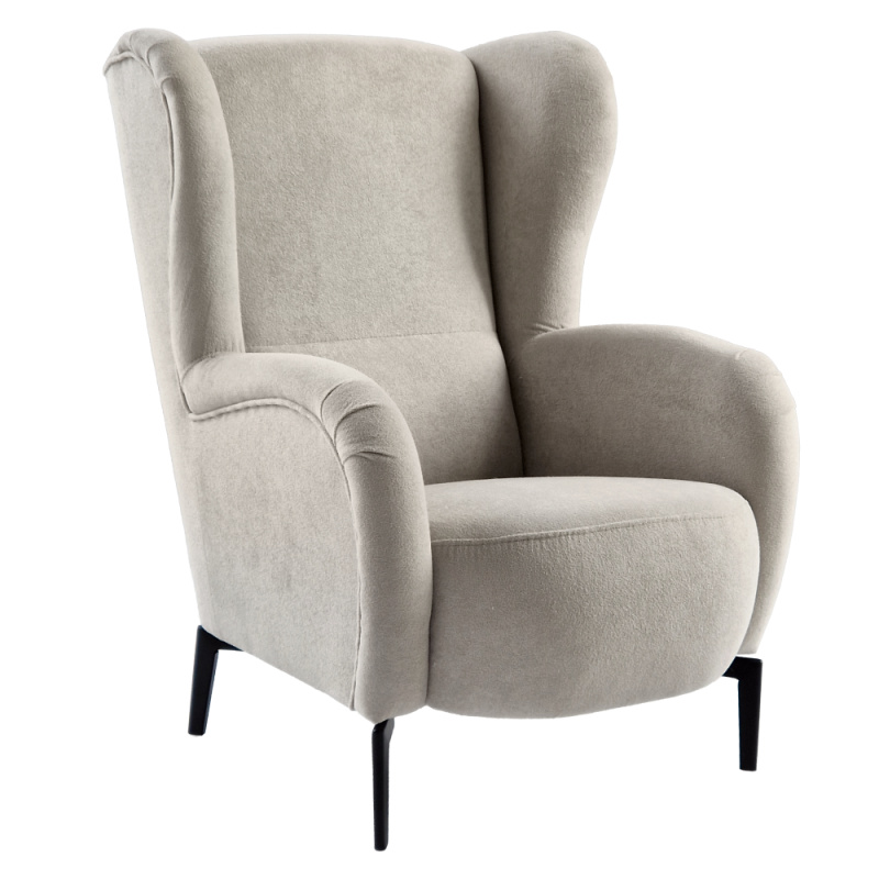 Křeslo ušák, béžovošedá Taupe, RAMON