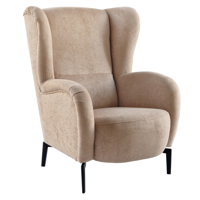 Křeslo ušák, starorůžová, RAMON