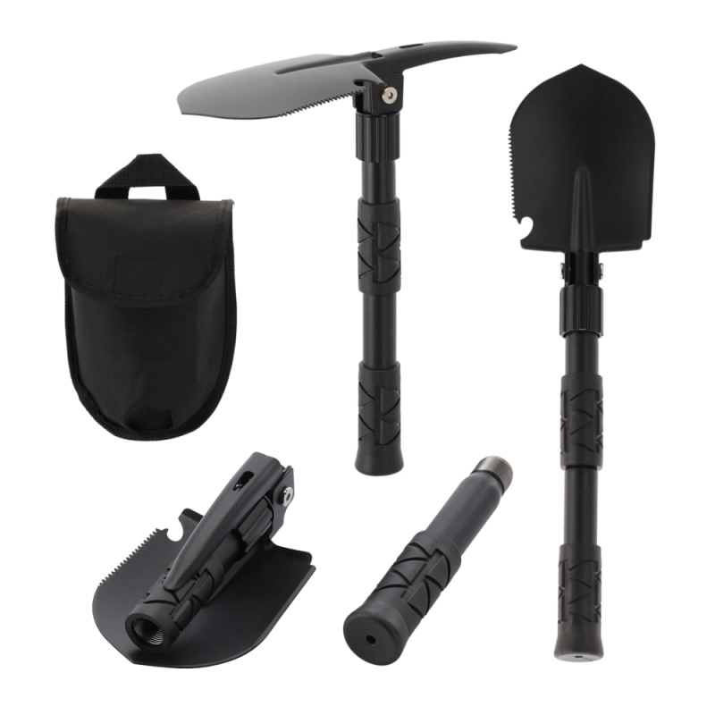 Multifunkční skládací lopata, 5v1, černá, TURAN TYP 2