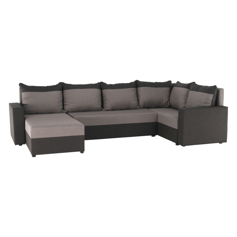 Univerzální sedací souprava, šedohnědá/hnědá taupe, LONDON U P5, poškozené zboží