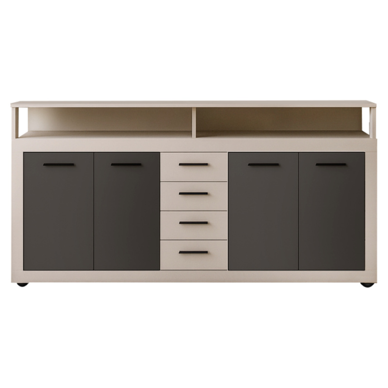 Kombinovaná komoda, kašmír/černá, LUNYSA