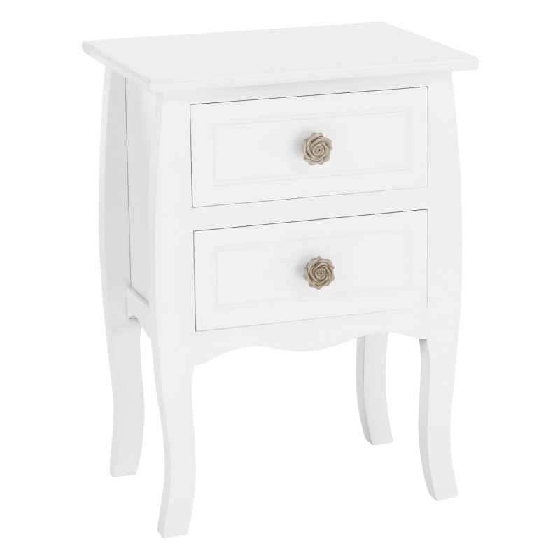 2-šuplíková komoda, bílá, BRAIN 2 P2, poškozené zboží