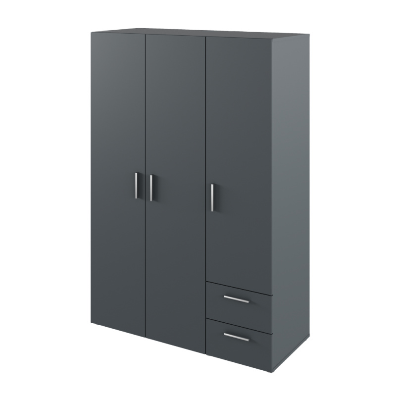 Věšáková skříň s policemi, grafit, ADELI P7, poškozené zboží