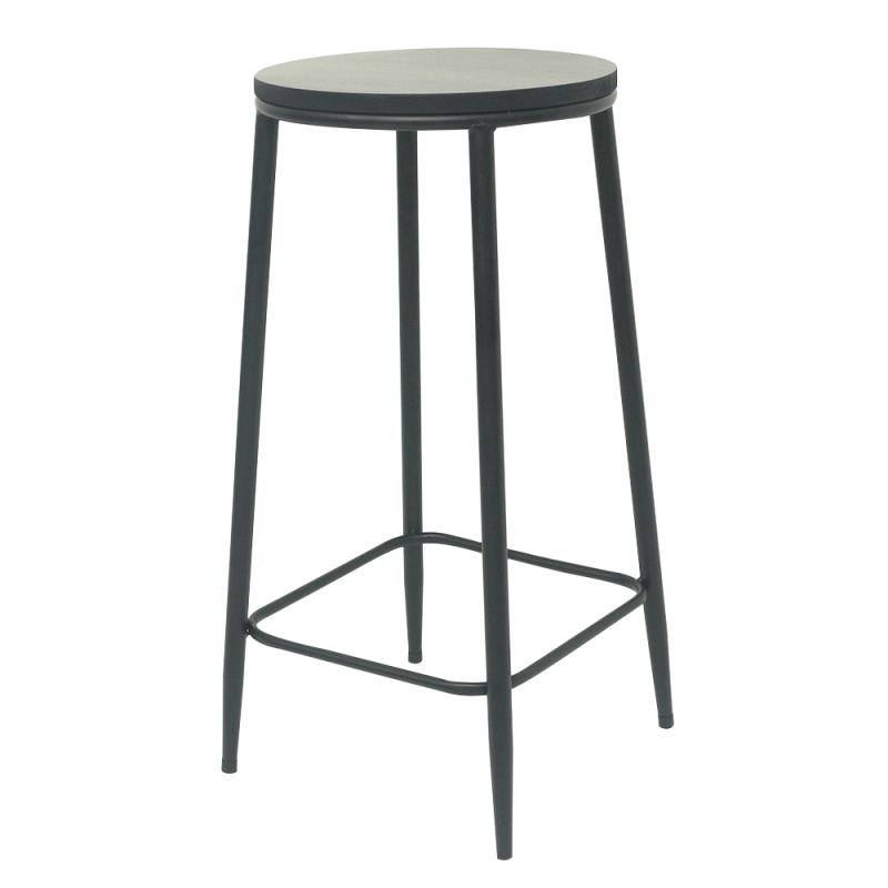 Barová židle, černá, HAMIA, zboží 2. třídy P2, poškozené zboží