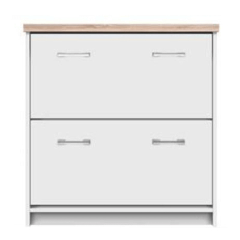 Botník 2K, bílá/dub sonoma, TOPTY TYP 11, P1, poškozené zboží