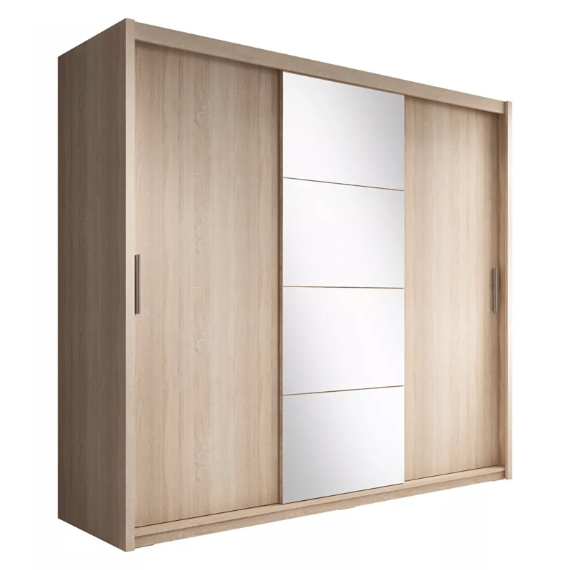 Skříň s posuvnými dveřmi, dub sonoma, 235x216, CHIARA P8, poškozené zboží