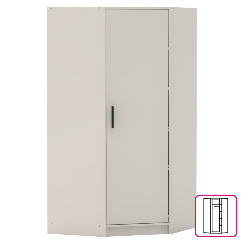 Rohová skříň, kašmír, BENA 3