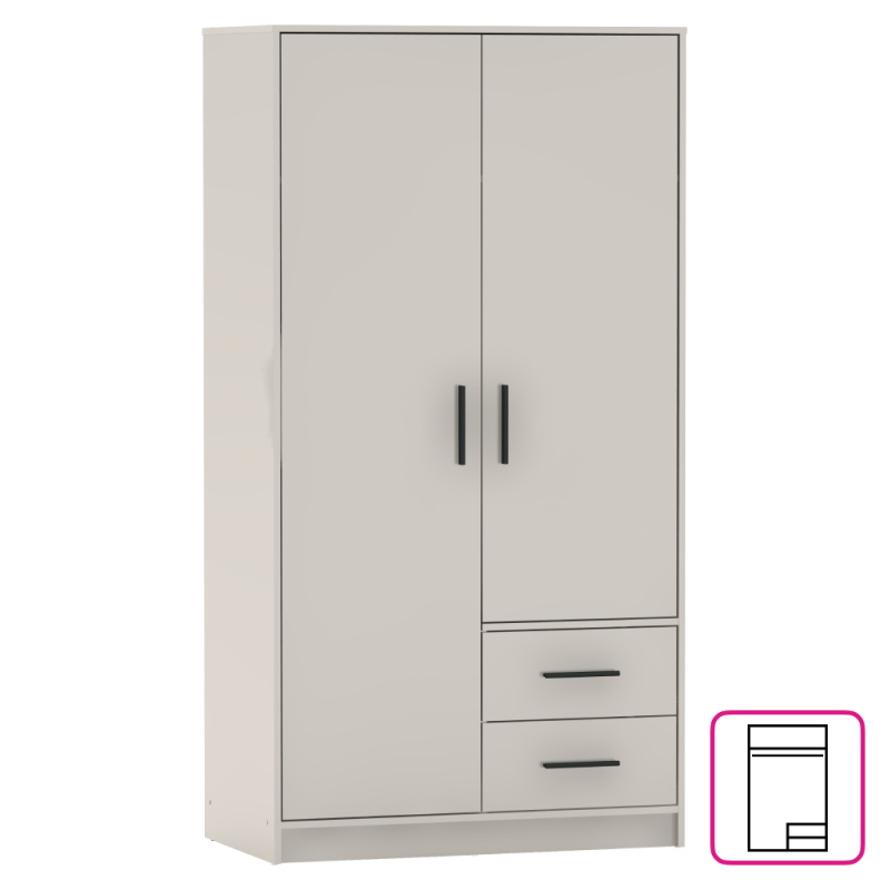 Skříň, dvoudveřová, kašmír, BENA 5